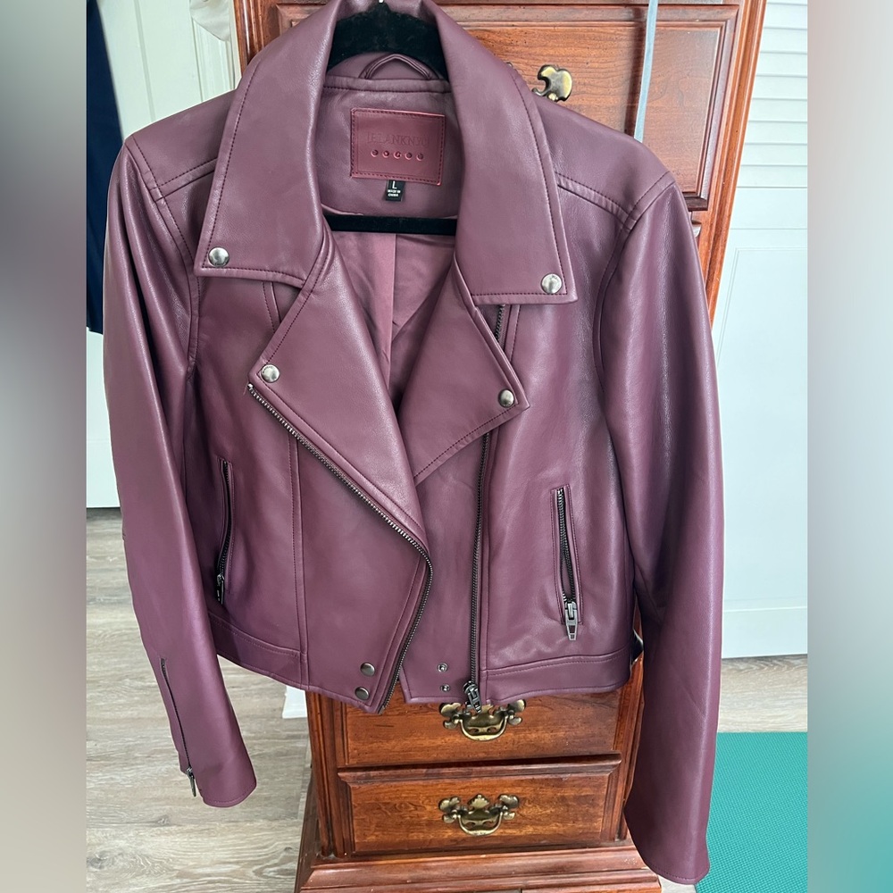 NWOT Blank NYC Women's Vegan Leather Motorcycle Jacket
